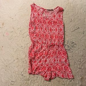 Girls Pink Tie-Dye Romper